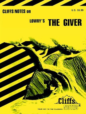 cover image of CliffsNotes on Lowry's The Giver